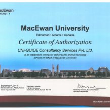 Agent Certificate UNI-GUIDE Consultancy Services(MACCAWEN